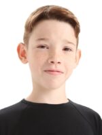 Icebreaker Kids Merino 200 Oasis Long Sleeve Crewe Thermal Top Z04NXR934 Clothing Black - Image 4