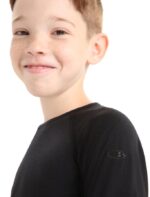 Icebreaker Kids Merino 200 Oasis Long Sleeve Crewe Thermal Top Z04NXR934 Clothing Black - Image 5