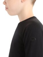 Icebreaker Kids Merino 200 Oasis Long Sleeve Crewe Thermal Top Z04NXR934 Clothing Black - Image 6