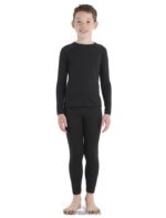 Icebreaker Kids Merino 200 Oasis Long Sleeve Crewe Thermal Top Z04NXR934 Clothing Black - Image 7