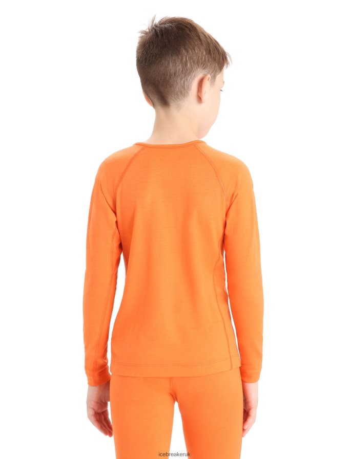 Icebreaker Kids Merino 200 Oasis Long Sleeve Crewe Thermal Top Z04NXR942 Clothing Flash - Image 2