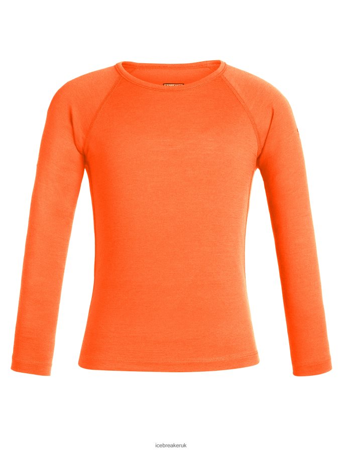 Icebreaker Kids Merino 200 Oasis Long Sleeve Crewe Thermal Top Z04NXR942 Clothing Flash - Image 5