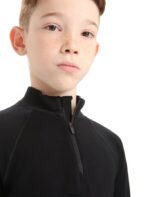 Icebreaker Kids Merino 260 Tech Long Sleeve Half Zip Thermal Top Z04NXR937 Clothing Black - Image 4