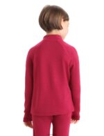 Icebreaker Kids Merino 260 Tech Long Sleeve Half Zip Thermal Top Z04NXR943 Clothing Cherry - Image 2