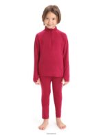 Icebreaker Kids Merino 260 Tech Long Sleeve Half Zip Thermal Top Z04NXR943 Clothing Cherry - Image 3