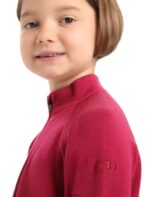 Icebreaker Kids Merino 260 Tech Long Sleeve Half Zip Thermal Top Z04NXR943 Clothing Cherry - Image 5