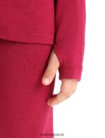 Icebreaker Kids Merino 260 Tech Long Sleeve Half Zip Thermal Top Z04NXR943 Clothing Cherry - Image 6