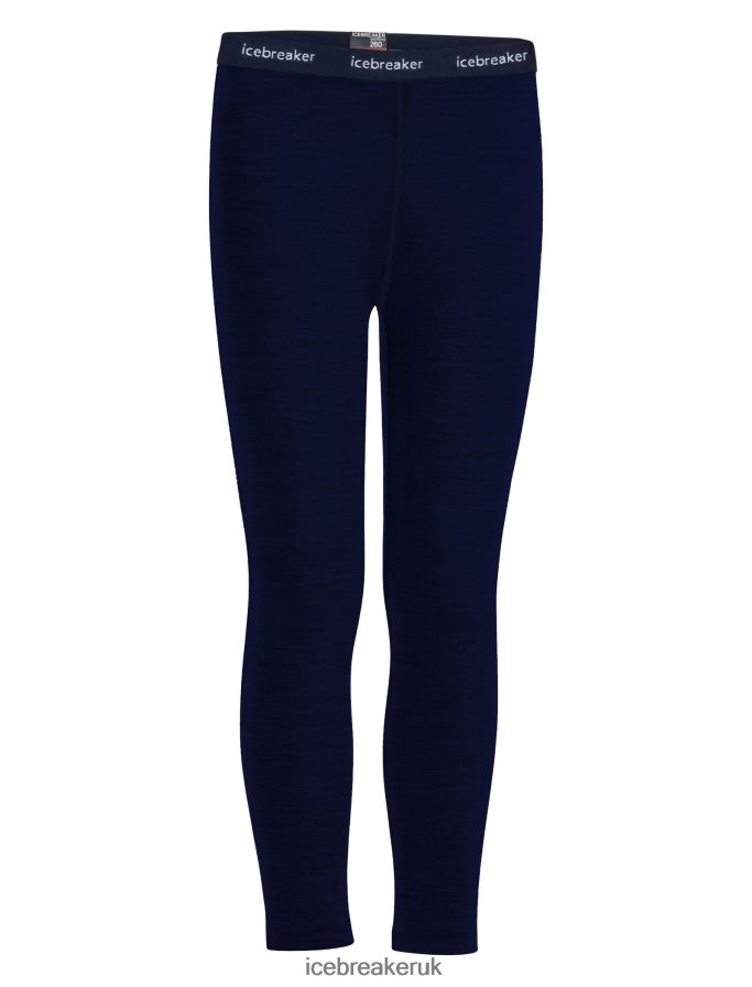 Icebreaker Kids Merino 260 Tech Thermal Leggings Z04NXR940 Clothing Midnight Navy - Image 1