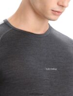 Icebreaker Men 125 ZoneKnit Merino Long Sleeve Crewe Thermal Top Z04NXR178 Clothing Jet Heather/Black - Image 4