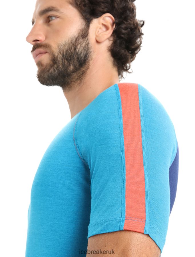 Icebreaker Men 125 ZoneKnit Merino Short Sleeve Crewe Thermal Top Z04NXR171 Clothing Geo Blue/Royal Navy - Image 5