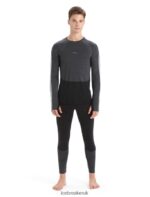 Icebreaker Men 125 ZoneKnit Merino Thermal Leggings Z04NXR169 Clothing Black/Jet Heather - Image 3