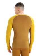 Icebreaker Men 200 ZoneKnit Merino Long Sleeve Crewe Thermal Top Z04NXR410 Clothing Silent Gold/Clove - Image 2