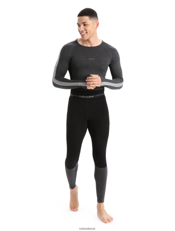 Icebreaker Men 200 ZoneKnit Merino Thermal Leggings Z04NXR183 Clothing Black/Jet Heather - Image 3