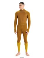 Icebreaker Men 200 ZoneKnit Merino Thermal Leggings Z04NXR431 Clothing Clove/Silent Gold - Image 3