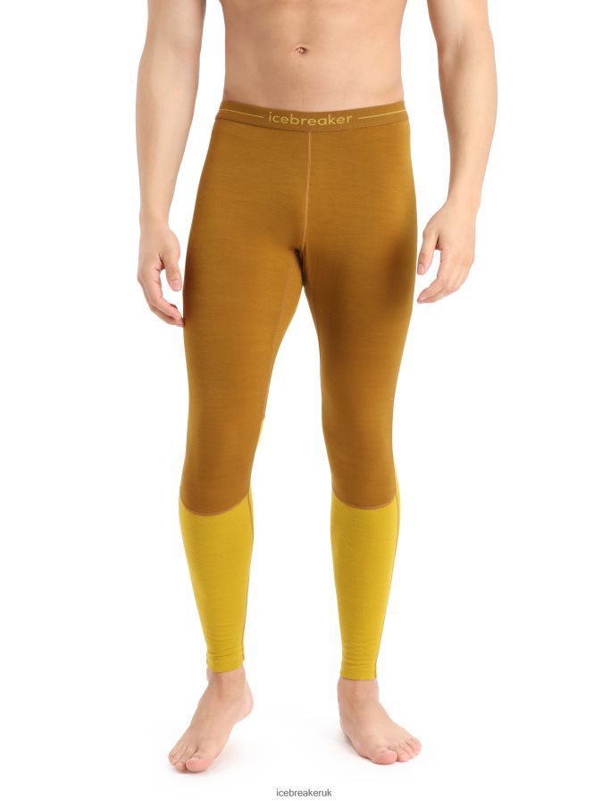 Icebreaker Men 200 ZoneKnit Merino Thermal Leggings Z04NXR431 Clothing Clove/Silent Gold - Image 1