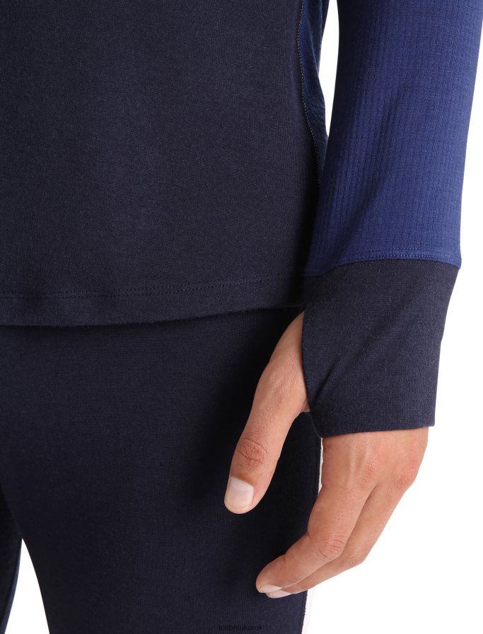 Icebreaker Men BodyfitZone Merino 260 Zone Long Sleeve Crewe Thermal Top Z04NXR436 Clothing Midnight Navy/Royal Navy - Image 6