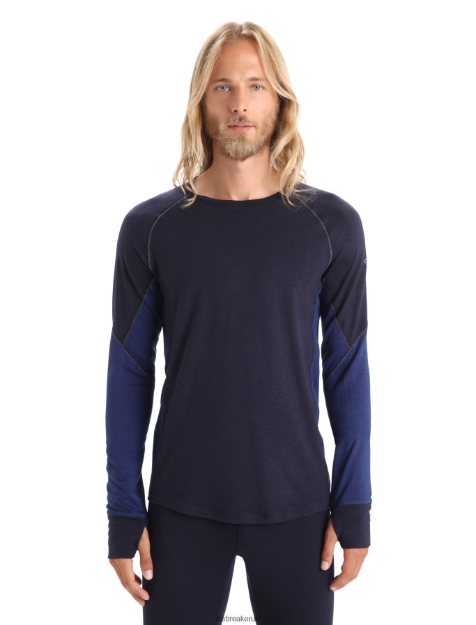 icebreaker_men_bodyfitzone_merino_260_zone_long_sleeve_crewe_thermal_top_z04nxr436_clothing_midnight_navy_royal_navy.jpg Icebreaker Men BodyfitZone Merino 260 Zone Long Sleeve Crewe Thermal Top Z04NXR436 Clothing Midnight Navy/Royal Navy - Image 1