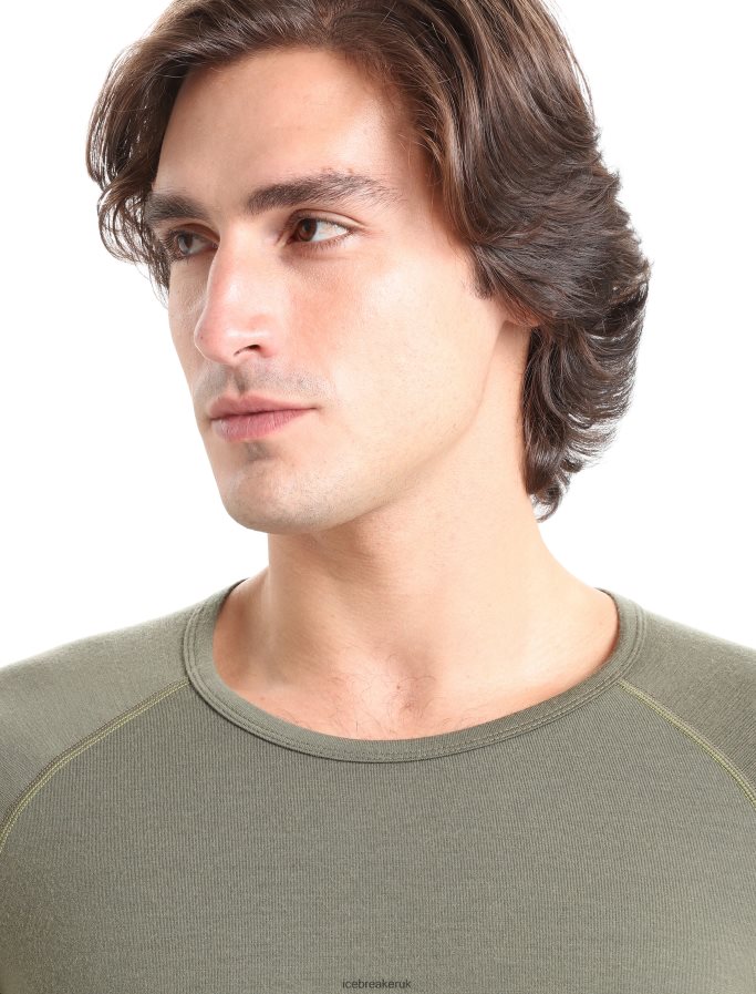 Icebreaker Men BodyfitZone Merino 260 Zone Long Sleeve Crewe Thermal Top Z04NXR437 Clothing Loden/Black - Image 5