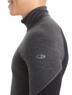 Icebreaker Men BodyfitZone Merino 260 Zone Long Sleeve Half Zip Thermal Top Z04NXR387 Clothing Jet Heather/Black - Image 4