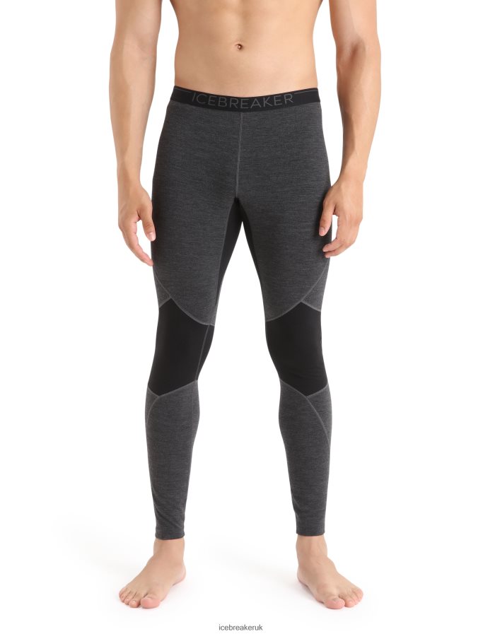 Icebreaker Men BodyfitZone Merino 260 Zone Thermal Leggings Z04NXR344 Clothing Jet Heather/Black - Image 1