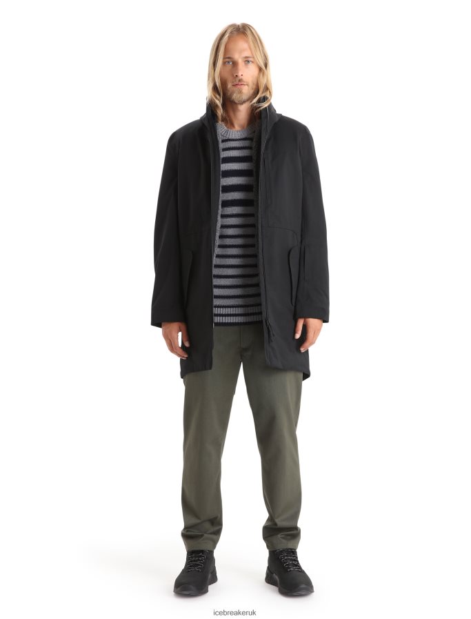 Icebreaker Men City Label Shell+ Merino 4-in-1 Parka Z04NXR241 Clothing Black - Image 8
