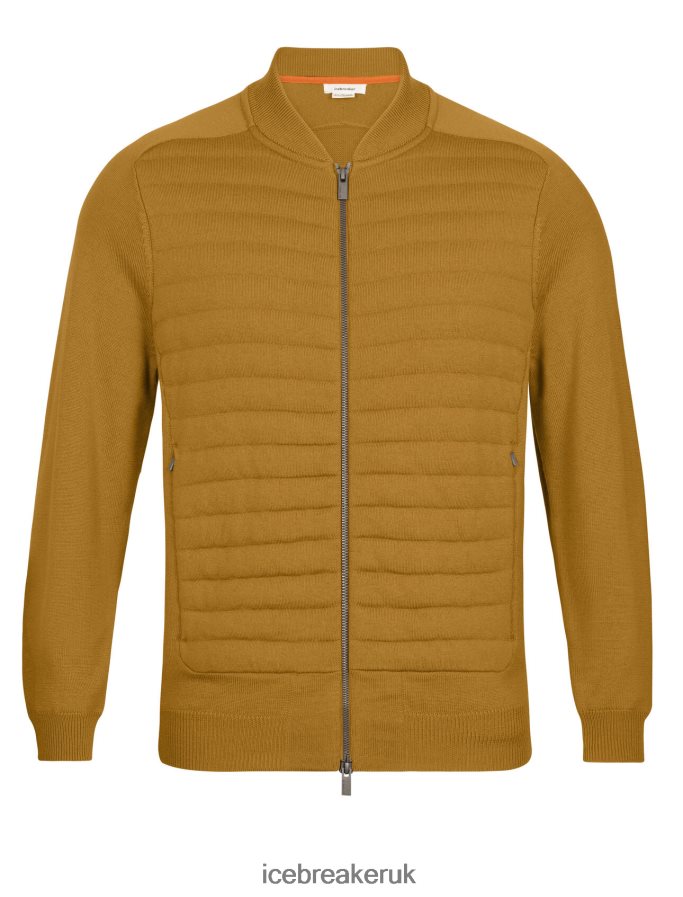 Icebreaker Men City Label ZoneKnit Merino Insulated Knit Bomber Z04NXR418 Clothing Clove - Image 9