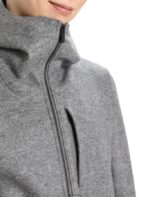 Icebreaker Men Felted Merino Hooded Jacket Z04NXR370 Clothing Gritstone Heather - Image 8