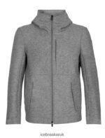 Icebreaker Men Felted Merino Hooded Jacket Z04NXR370 Clothing Gritstone Heather - Image 10
