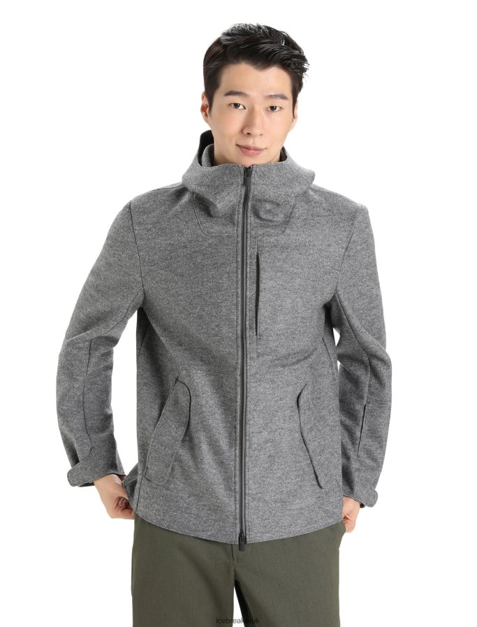 icebreaker_men_felted_merino_hooded_jacket_z04nxr370_clothing_gritstone_heather.jpg Icebreaker Men Felted Merino Hooded Jacket Z04NXR370 Clothing Gritstone Heather - Image 1
