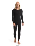 Icebreaker Men Merino 175 Everyday Long Sleeve Crewe Thermal Top Z04NXR162 Clothing Black - Image 3