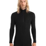 Icebreaker Men Merino 175 Everyday Long Sleeve Half Zip Thermal Top Z04NXR143 Clothing Black