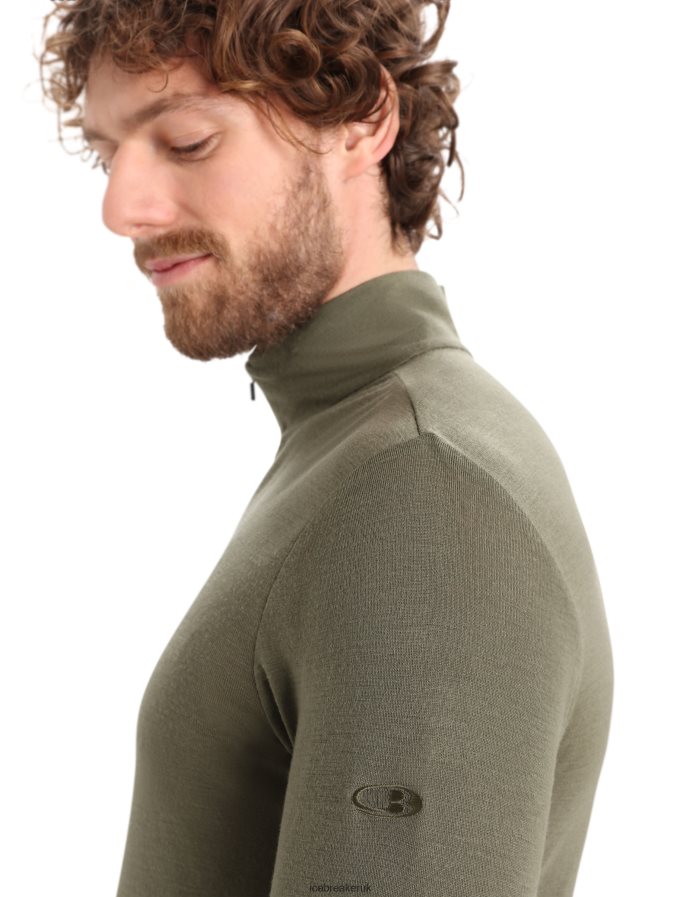 Icebreaker Men Merino 175 Everyday Long Sleeve Half Zip Thermal Top Z04NXR144 Clothing Loden - Image 5