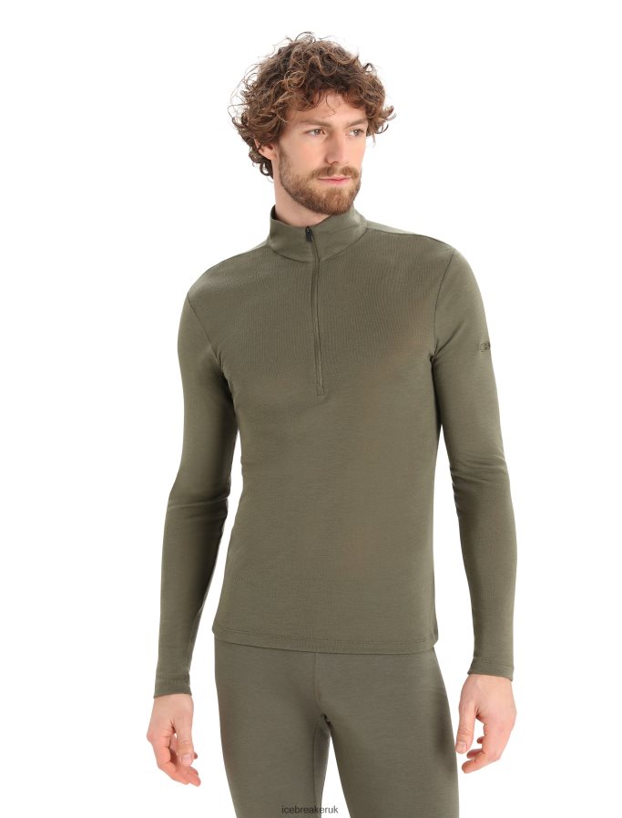 Icebreaker Men Merino 175 Everyday Long Sleeve Half Zip Thermal Top Z04NXR144 Clothing Loden - Image 1