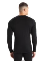Icebreaker Men Merino 200 Oasis Long Sleeve Crewe Thermal Top Z04NXR133 Clothing Black - Image 2