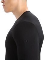 Icebreaker Men Merino 200 Oasis Long Sleeve Crewe Thermal Top Z04NXR133 Clothing Black - Image 5