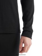 Icebreaker Men Merino 200 Oasis Long Sleeve Crewe Thermal Top Z04NXR133 Clothing Black - Image 6