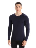 Icebreaker Men Merino 200 Oasis Long Sleeve Crewe Thermal Top Z04NXR134 Clothing Midnight Navy