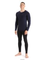 Icebreaker Men Merino 200 Oasis Long Sleeve Crewe Thermal Top Z04NXR134 Clothing Midnight Navy - Image 3