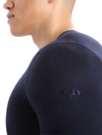 Icebreaker Men Merino 200 Oasis Long Sleeve Crewe Thermal Top Z04NXR134 Clothing Midnight Navy - Image 5