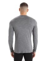 Icebreaker Men Merino 200 Oasis Long Sleeve Crewe Thermal Top Z04NXR135 Clothing Gritstone Heather - Image 2