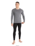 Icebreaker Men Merino 200 Oasis Long Sleeve Crewe Thermal Top Z04NXR135 Clothing Gritstone Heather - Image 3
