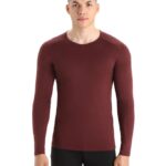 Icebreaker Men Merino 200 Oasis Long Sleeve Crewe Thermal Top Z04NXR444 Clothing Espresso