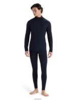 Icebreaker Men Merino 200 Oasis Long Sleeve Half Zip Thermal Top Z04NXR151 Clothing Midnight Navy - Image 3