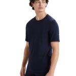 Icebreaker Men Merino 200 Oasis Short Sleeve Crewe Thermal Top Z04NXR155 Clothing Midnight Navy