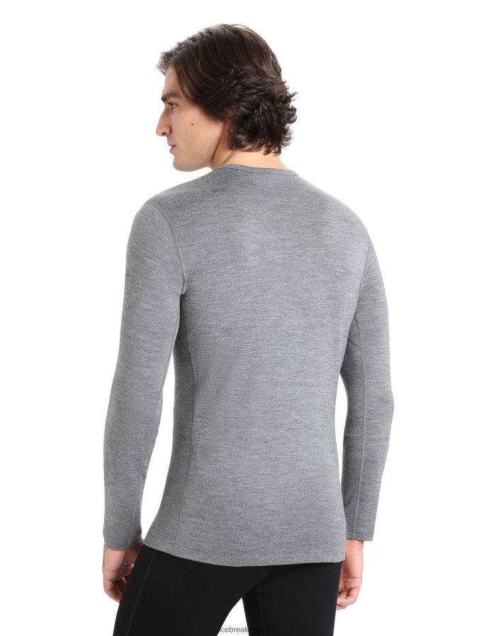 Icebreaker Men Merino 260 Tech Long Sleeve Crewe Thermal Top Z04NXR141 Clothing Gritstone Heather - Image 2
