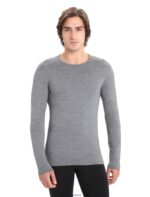Icebreaker Men Merino 260 Tech Long Sleeve Crewe Thermal Top Z04NXR141 Clothing Gritstone Heather