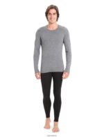 Icebreaker Men Merino 260 Tech Long Sleeve Crewe Thermal Top Z04NXR141 Clothing Gritstone Heather - Image 3
