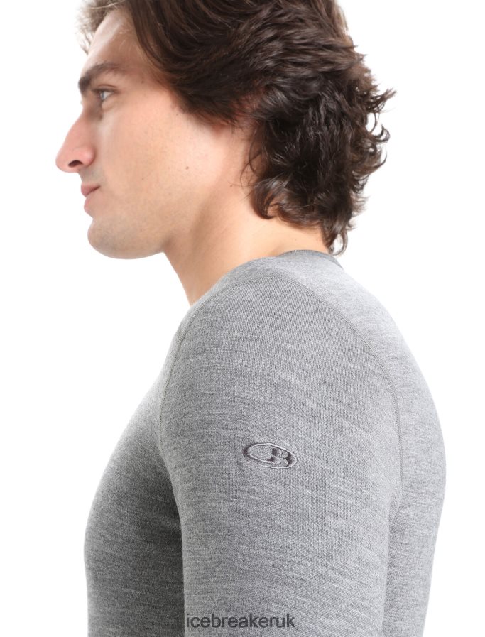 Icebreaker Men Merino 260 Tech Long Sleeve Crewe Thermal Top Z04NXR141 Clothing Gritstone Heather - Image 5