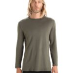 Icebreaker Men Merino 260 Tech Long Sleeve Crewe Thermal Top Z04NXR142 Clothing Loden