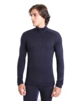 Icebreaker Men Merino 260 Tech Long Sleeve Half Zip Thermal Top Z04NXR167 Clothing Midnight Navy